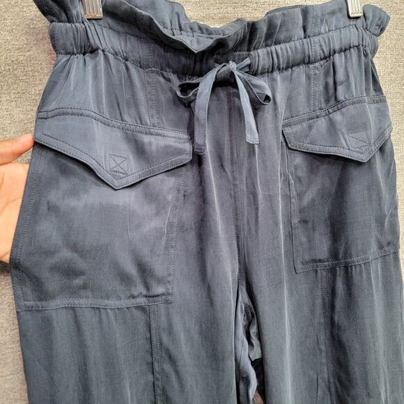 GANNI WASHED TWILL SATIN CARGO PANTS, SIZE 38, NWT - Picture 4 of 10